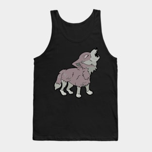 Cute Howling Wolf Tank Top